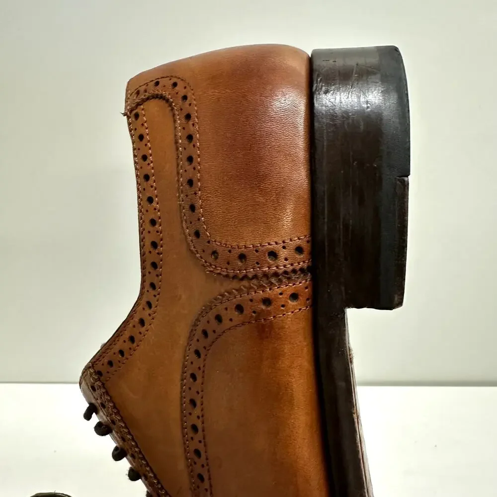 VERY GOOD Magnanni Brown Oxford Cap Toe Bal Made in Spain UK 7.5 / US 8 - Picture 9 of 11